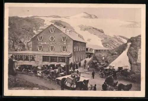 AK Ferdinandshöhe, Hotel mit Besuchern