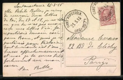 Künstler-Lithographie Napoli, Da mare, Angler, Dampfer, Segelboot