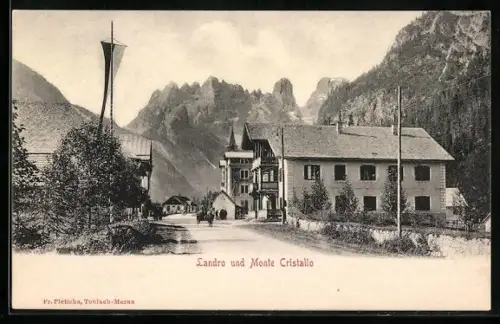 AK Landro, Ortsansicht mit Monte Cristallo