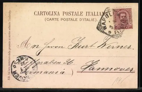 Lithographie Capri, Isola, Segelboote, Blumen