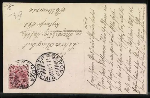 AK Genova, Panorama del porto, Circonvallazione a mare