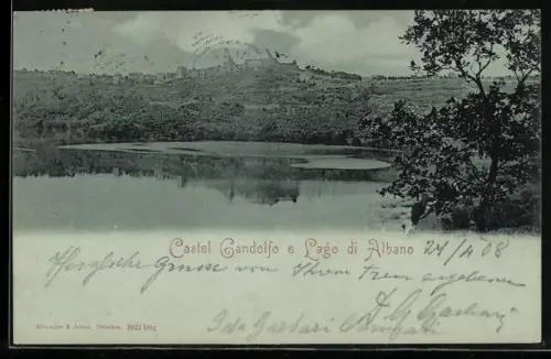 Mondschein-AK Castel Gandolfo, Lago di Albano