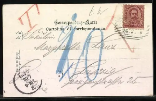 AK Cortina d`Ampezzo, Panorama mit Kirche, um 1900