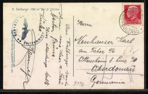 AK S. Valburgo, Val D`Ultimo, Vista Generale