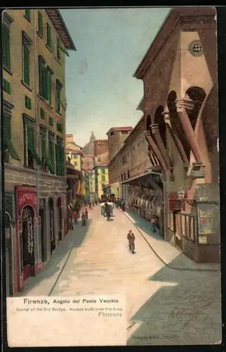 Lithographie Firenze, Angolo del Ponte Vecchio