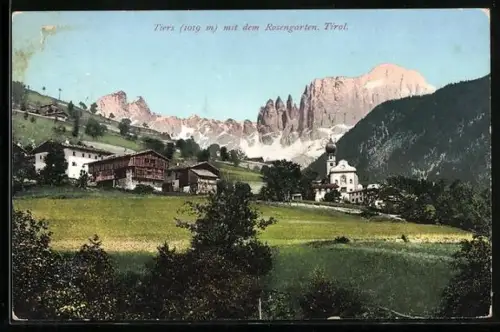 AK Tiers / Tires, Gesamtansicht mit dem Rosengarten