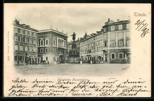 AK Trieste, Monumento Massimiliano