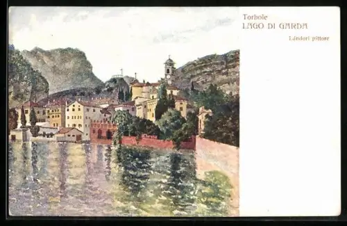 Künstler-AK Torbole, Lago di Garda