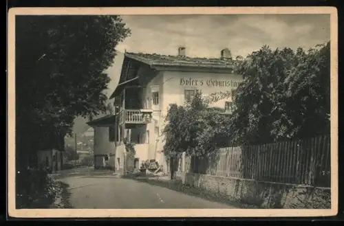AK St. Leonhard, Strassenpartie bei Hofers Geburtshaus