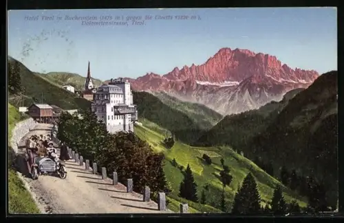 AK Buchenstein, Auto am Hotel Tirol