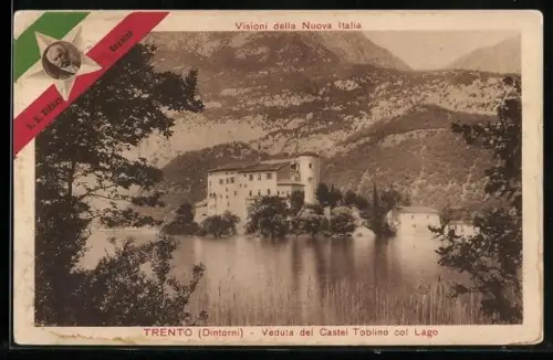 AK Toblino, Veduta del Castel Toblino col Lago