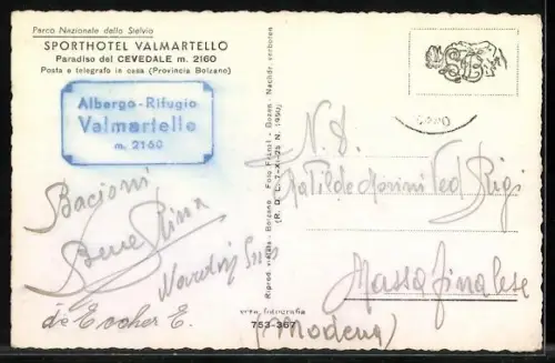 AK Bolzano, Sporthotel Valmartello, Parco Nazionale dello Stelvio