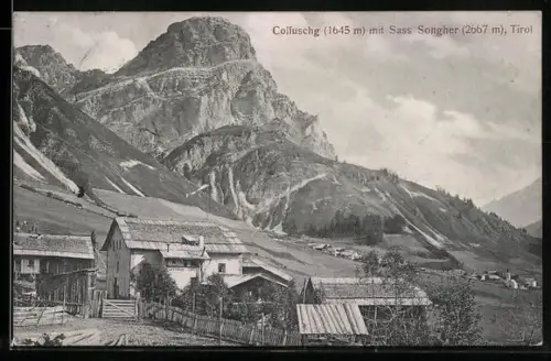 AK Colfuschg, Ortsansicht mit Sass Songher