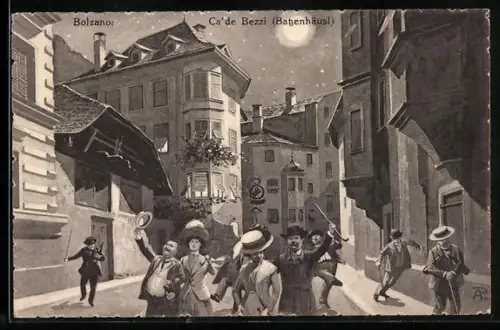 Künstler-AK Bolzano, Ca` de Bezzi