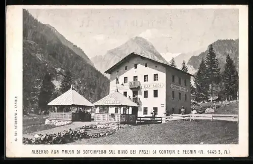 AK Bivio, Albergo alla Malga di Sotciapella sul Bivio dei Passi di Contrin e Fedaia