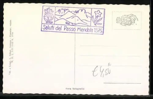 AK Passo della Mendola, Hotel Pensione Caldaro-Herrnhofer verso le Dolomiti