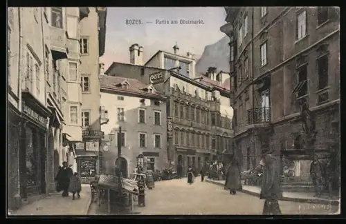 AK Bozen, Geschäfte am Obstmarkt