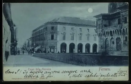 Mondschein-AK Ferrara, Corso della Giovecca