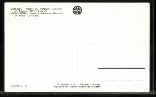 AK Collalbo, Interno del Ristorante Caminata sul Renon