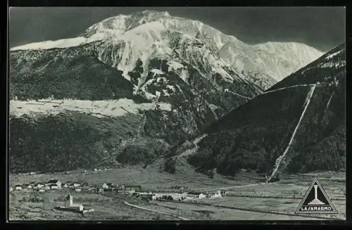 AK Lasa /Bolzano, Panorama mit Bergen