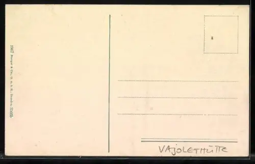 AK Vajolethütte, Blick zur Hütte im Vajolettal