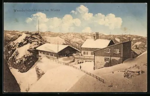 AK Wendelsteinhaus, Berghotel Wendelsteinhaus im Winter, Inh. Georg Fuchs