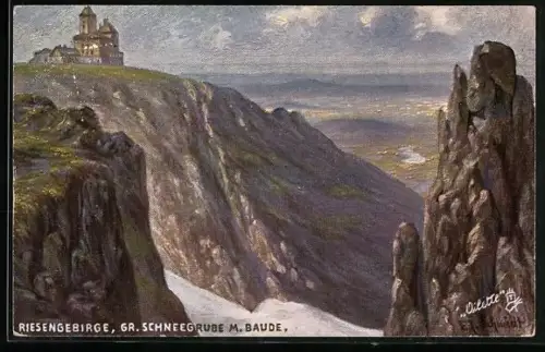 AK Grosse Schneegruben-Baude im Riesengebirge