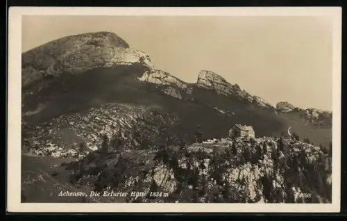 AK Erfurter Hütte, Hütte gegen die Berge