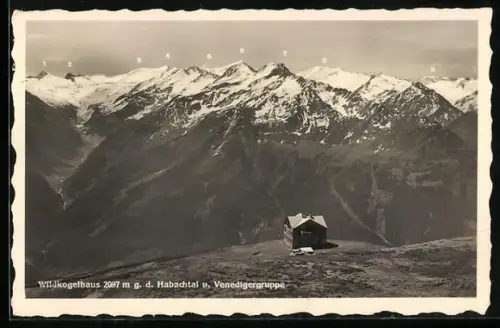 AK Wildkogelhaus g. d. Habachtal u. Venedigergruppe