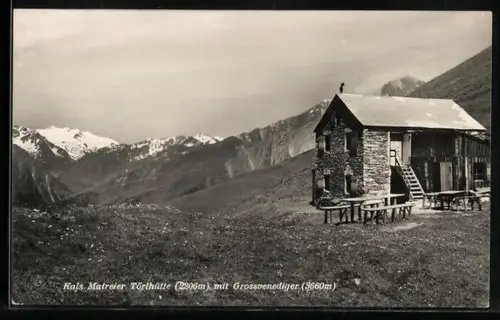 AK Kals Matreier Törlhütte mit Grossvenediger
