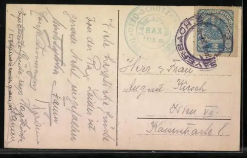 AK Otto-Thörl-Schutzhaus, Wanderer auf dem Weg