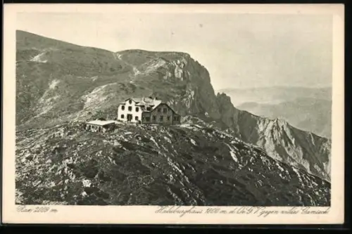 AK Habsburghaus /Rax, Haus gegen wildes Gamseck