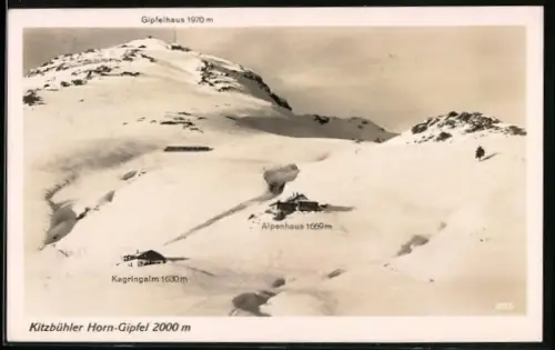 AK Gipfelhaus /Kitzbühler Horn-Gipfel, Kagringalm, Alpenhaus und Gipfelhaus