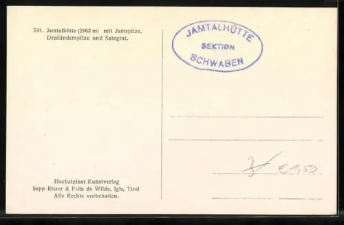 AK Jamtalhütte, Hütte mit Jamspitze