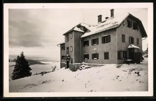 Foto-AK Annabergerhaus Tirolerkogel im Schnee