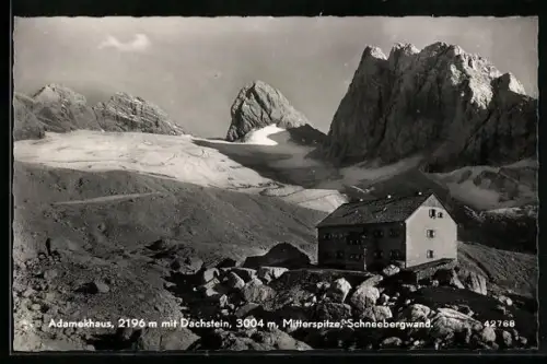AK Adamekhaus mit Dachstein, Mitterspitze und Schneebergwand