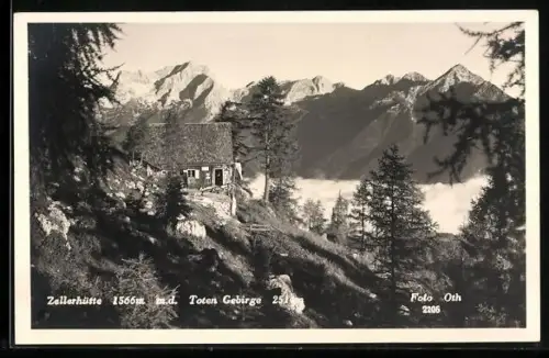 AK Zellerhütte mit dem Toten Gebirge