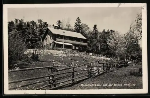 AK Berndorferhütte auf der Hohen Mandling, Panorama