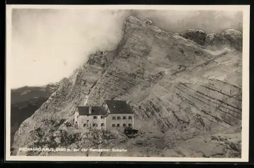 AK Riemannshaus auf der Ramseider Scharte