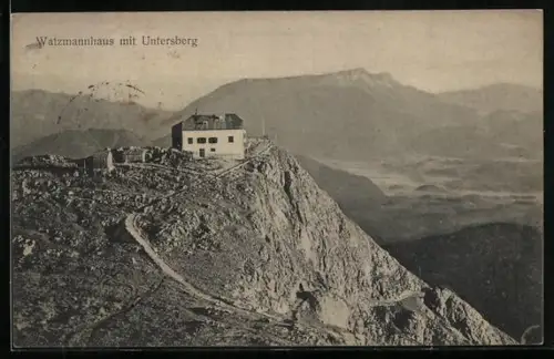 AK Watzmannhaus mit Untersberg