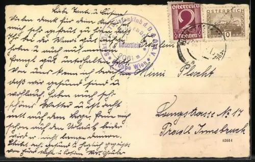 AK Fischerhütte am Hochschneeberg, Berghütte d. Ö. A. V. Sektion Ö. T. K. Wien