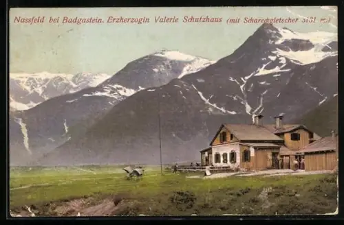 AK Erzherzogin Valerie Schutzhaus mit Schareckgletscher