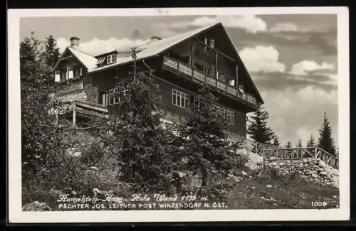 AK Hanselsteig-Haus von Jos Leitner an der Hohen Wand
