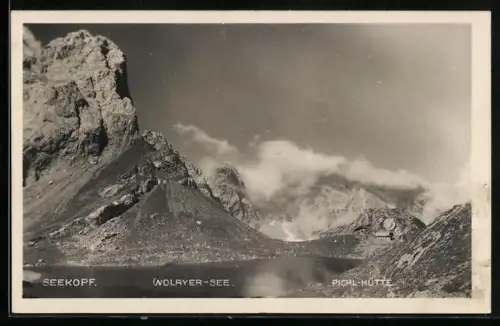 AK Ed. Pichl-Hütte am Wolayer-See mit Seekopf