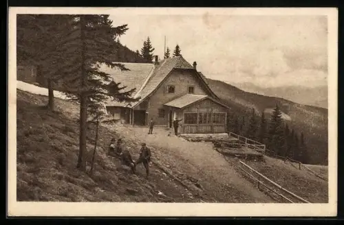 AK Karl Lechnerhaus, Wegpartie auf der Pfarralpe