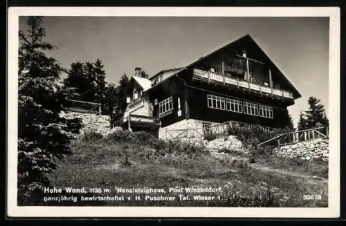 AK Hohe Wand, Gasthaus Hanslsteighaus