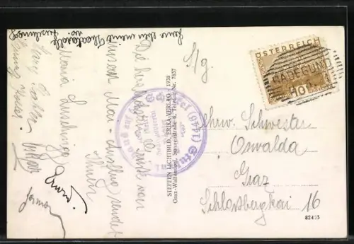 AK Stubenberghaus am Schlöckl mit Kuh