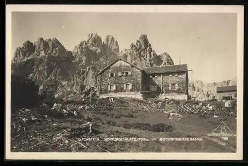 AK Hofpürgl-Hütte, Berghütte mit Dachstein