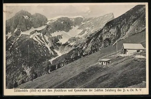 AK Söldenhütte mit dem Hochthron und Kematstein