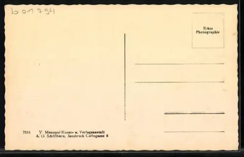 AK Augsburgerhütte mit Blick auf Blankehorn